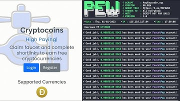 Script Payfaucetbr Auto Claim DOGE To Wallet FaucetPay Instantly | By MR.PEW