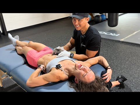 Tight Muscle Release. Abs & Hips Bodywork Therapy For IFBB Bikini Athlete Kyla | Graston Technique