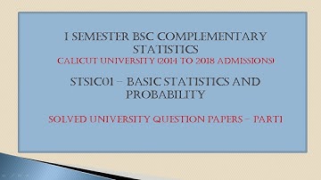 Solved university questions - Basic Statistics and Probability - part1