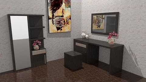 Dressing table (tamil) # full procedure# sketchup & vray