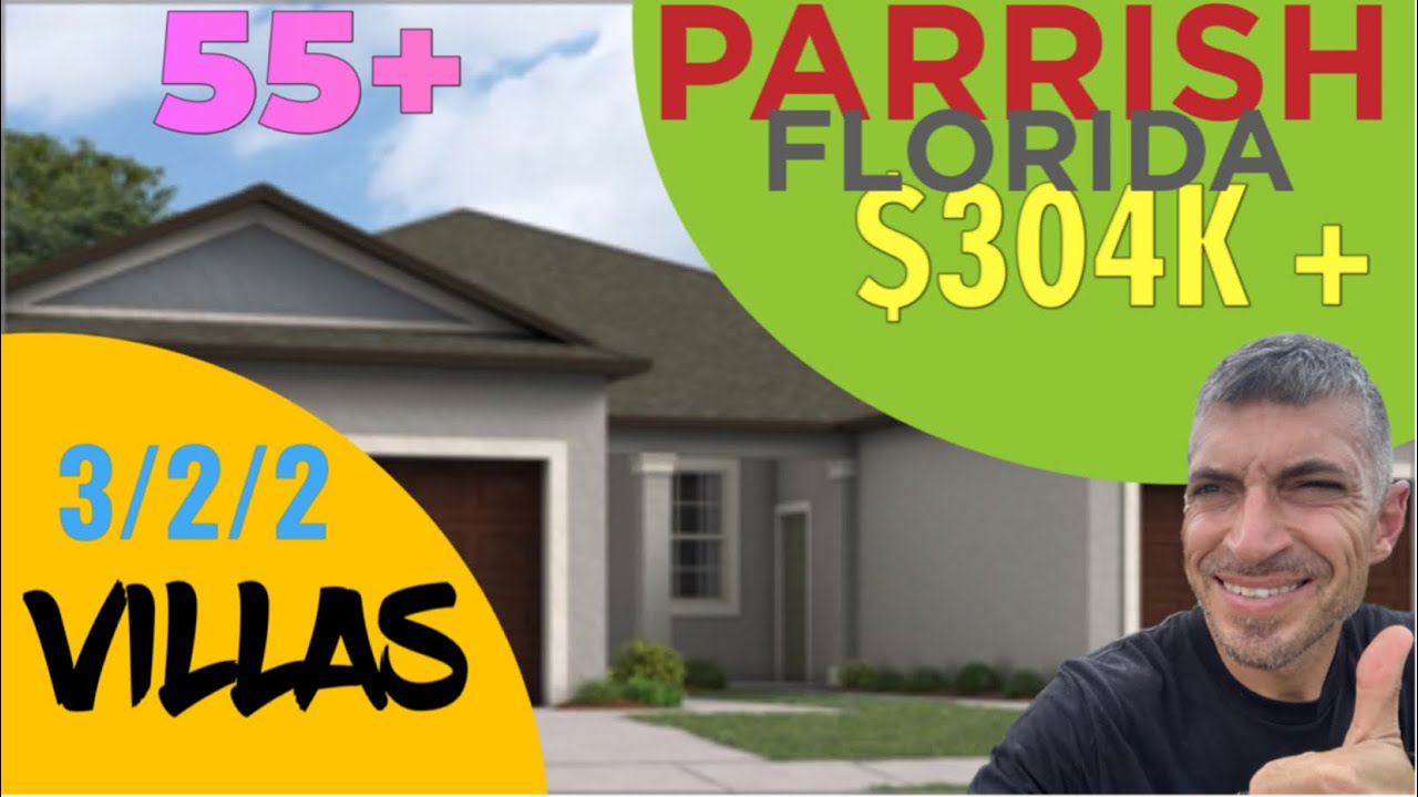 Luxury 55+ Villa in Parrish, FL | 3BR/2BA | 1400+ sqft. | Active Adult Community, Amenities, Beaches