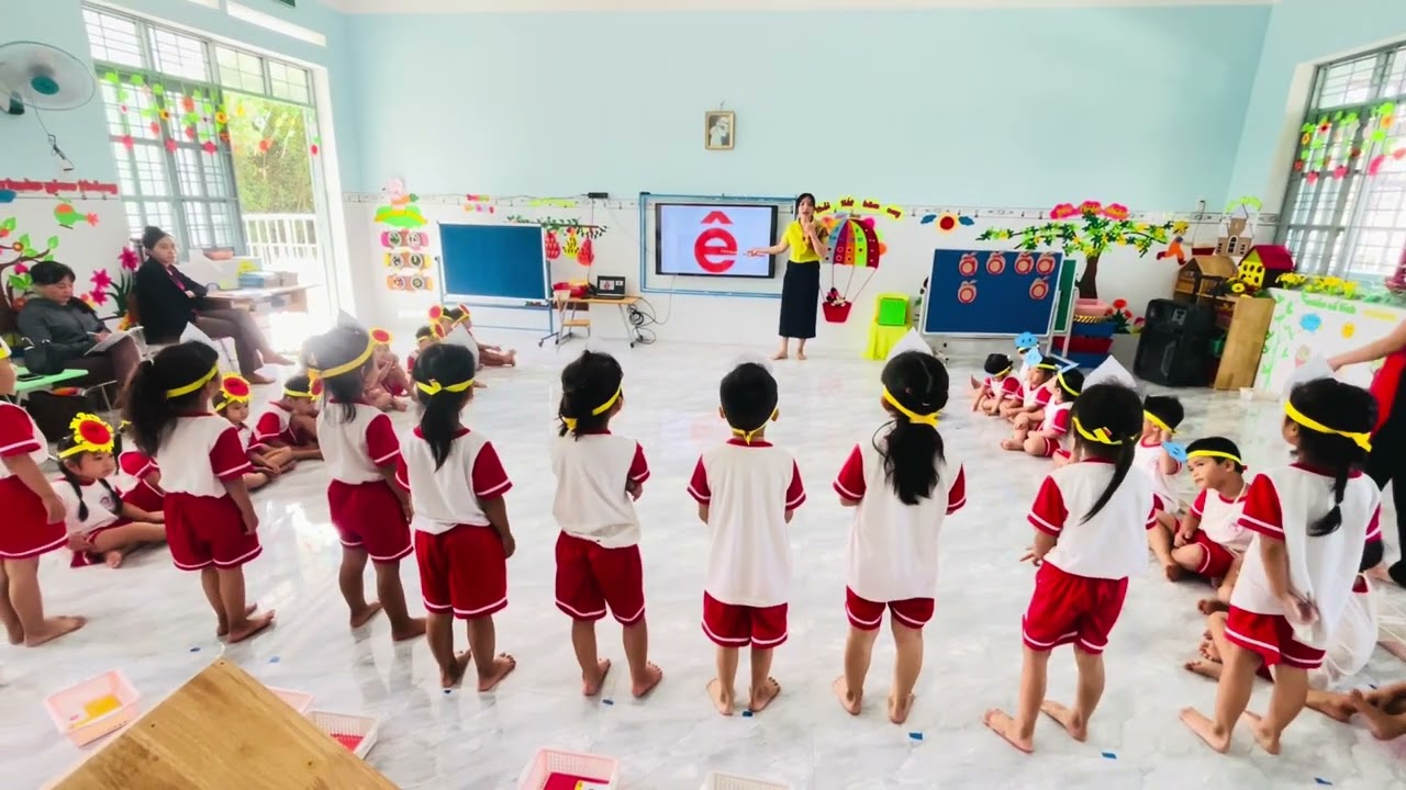 Tiết dạy: Làm quen chữ cái e,ê lớp 4-5 tuổi