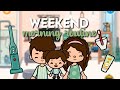 Family of 3 Weekend Morning Routine - Toca Life