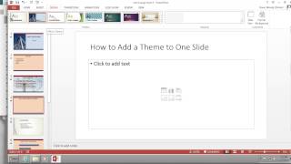How to Apply a Theme to One Slide Using PowerPoint 2013 (MAC and PC) screenshot 5