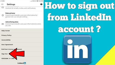 How to sign out from LinkedIn on mobile ?