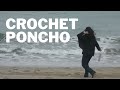 かぎ針編み　poncho 完成　着画&作り方tips  とおまけのイルカ（クジラ？）　 fo crochet poncho making tips