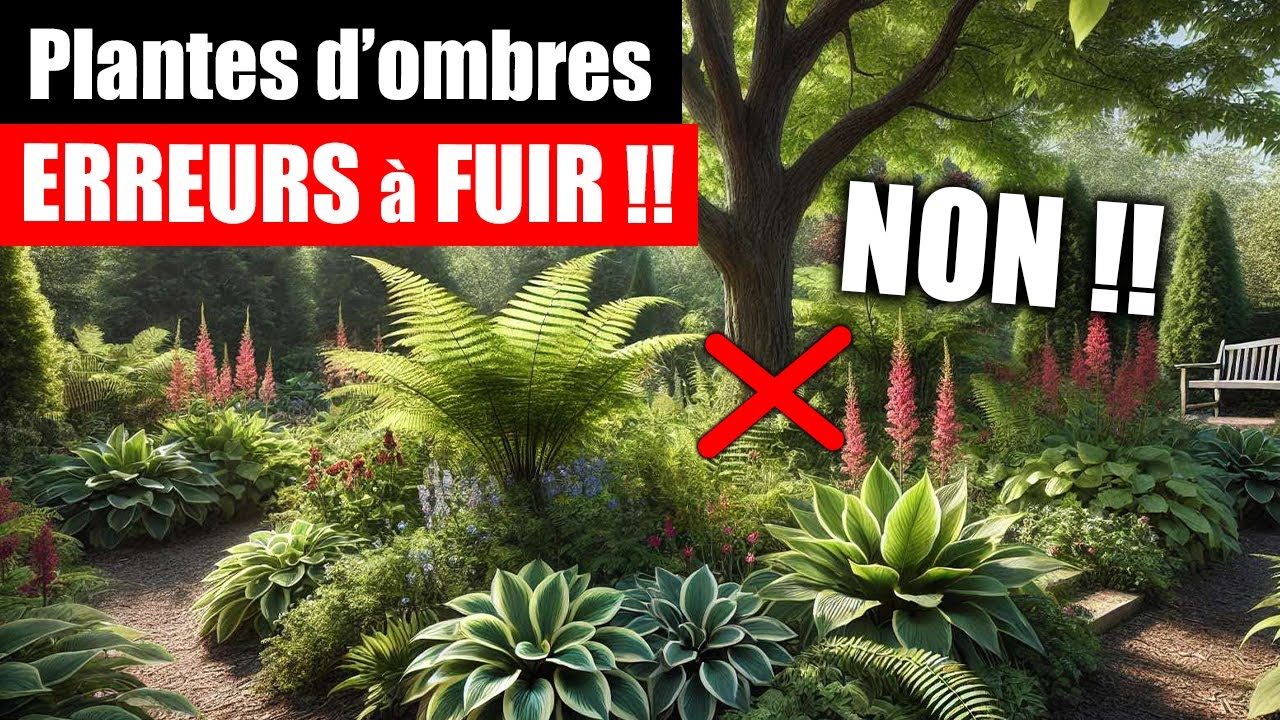 15 Plantes pour l'Ombre/Mi-Ombre + 5 Erreurs à Éviter  !