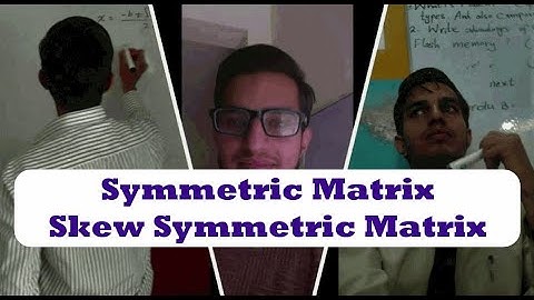 Symmetric and Skew Symmetric Matrices in [Hindi / Urdu] | Class 9th Maths | 9th Class Maths | 2020