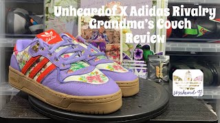最新ADIDAS X UNHEARDOF RIVALRY LOW GRANDMA'S COUCH 選べる2色 adidas Rivalry Low Unheardof Grandma's Couch Purple Men's