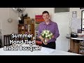 Early Summer Hand Tied Bridal Bouquet - Roses, Peonies, Parrot Tulips -