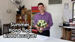 Early Summer Hand Tied Bridal Bouquet - Roses, Peonies, Parrot Tulips - Early Summer Hand Tied Bridal Bouquet - Roses, Peonies, Parrot Tulips -