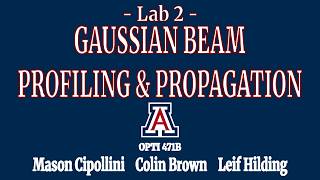 OPTI 471B Lab 2 - Gaussian Beam I (2026)