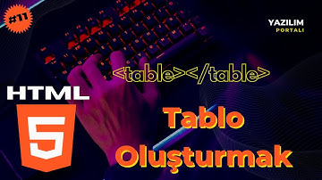 11-Tablo Oluşturmak - HTML Dersleri