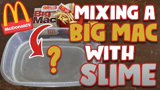 Mixing A Mcdonalds Big Mac With Slime Asmr