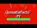 How to say "unsatisfactory"! (High Quality Voices)