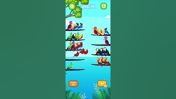 Bird Sort Puzzle Level 39 Walkthrough Solution iOS/Android