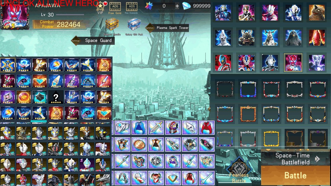 ultraman Legend Of heroes || Unlock All || Unlock All border/avatar || unlock new hero