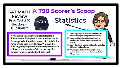 SAT Math Review - Practice Test #10 - Section 4 - Question 7 / Statistics
