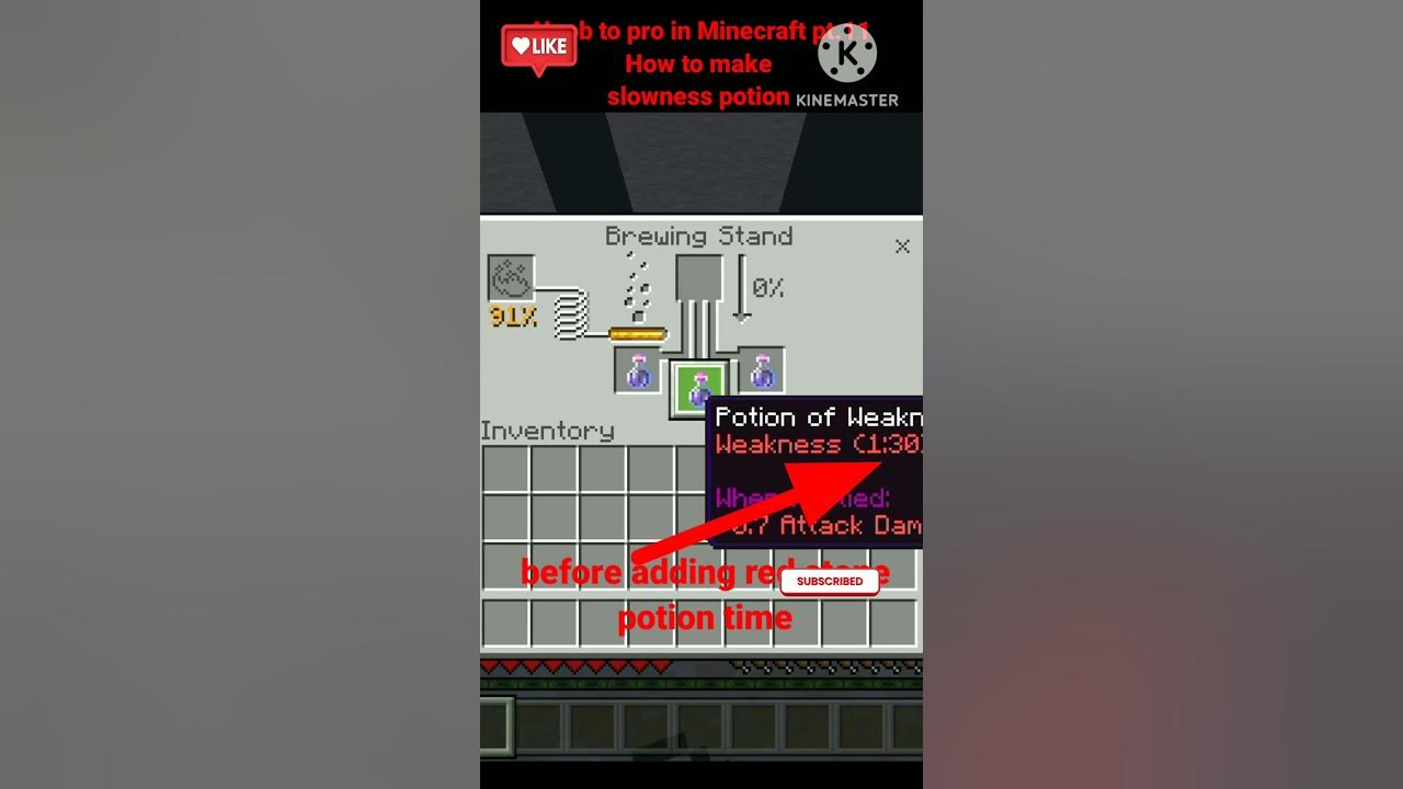 how to make slowness or splash potion of slowness. viral minecraft