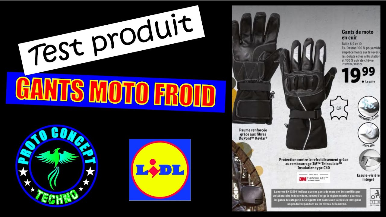 Test produit : #gants #moto froid #Lidl 🏍 - YouTube