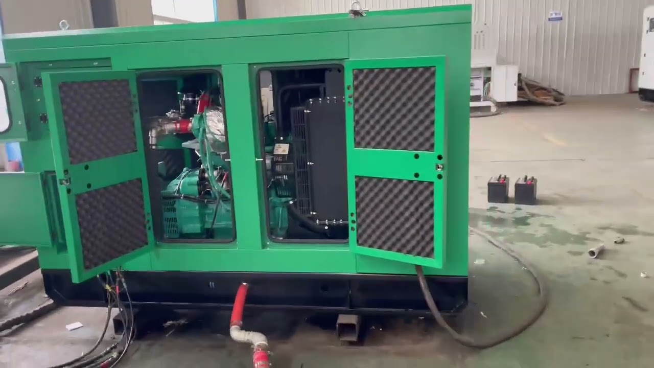 25kw silent Cummins biogas generator with chp use9520 controller