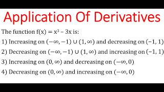 Increasing & Decreasing Intervals For Polynomial Function f(x) = x^3 - 3x