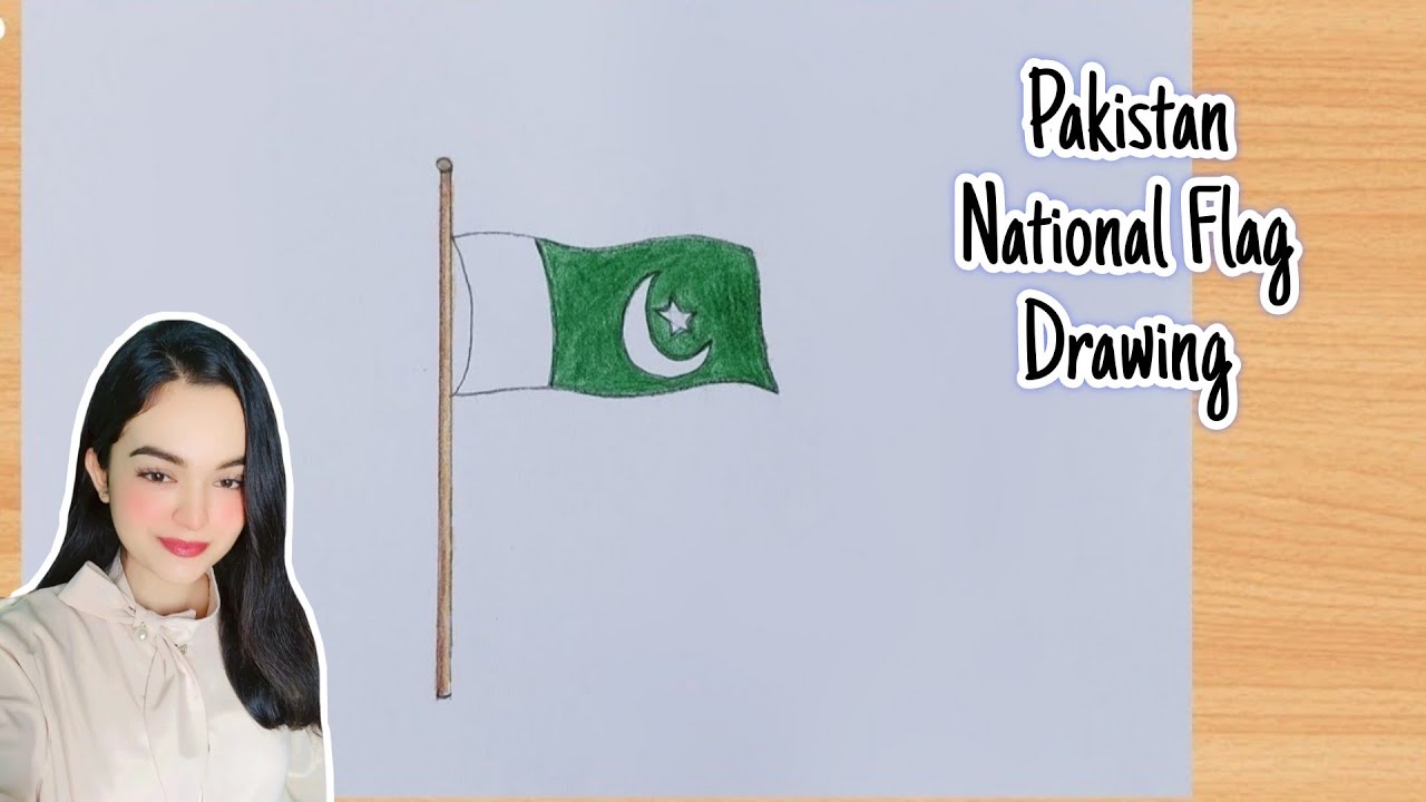 How To Draw National Flag Of Pakistan Pakistan National Flag Drawing