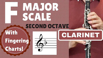 CLARINET F Major Scale | 2nd Octave SLOW
