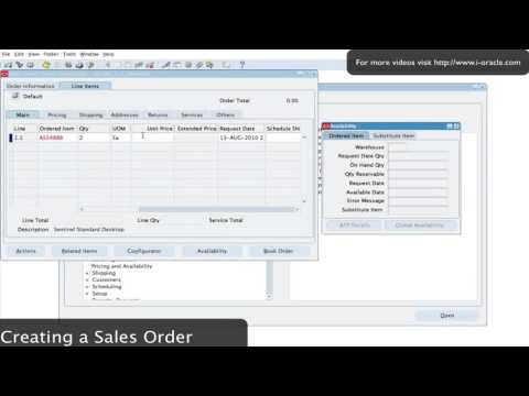 Order Management in Oracle E Business Suite R12 Part 1 - YouTube