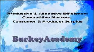 Allocative vs. Productive Efficiency: How Competitive Markets relate to  Efficiency