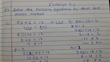 Class 7 - Exercise 4.1 - Q 3 | Solve the following equations trial and error method