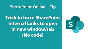SharePoint Tip - How to open SharePoint links in New Tabs instead same window.