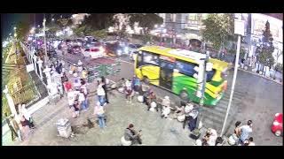 Suasana titik nol jogja pada malam hari