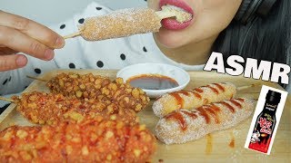 ASMR FIRE SAUCE + CHEESY HOT CHEETOS CORNDOGS (EATING SOUNDS) NO TALKING | SAS-ASMR