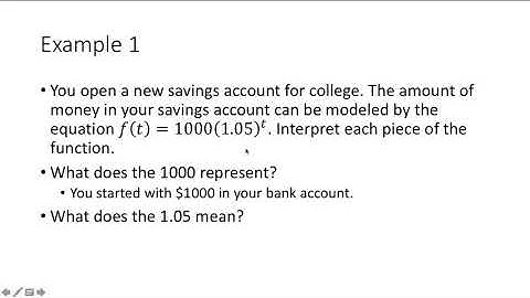 Interpreting Exponential Functions