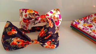 DIY Cotton Bow Headband Tutorial❣️|How To Make A Headband Out Of Fabric|Easy To Sew