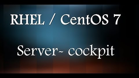 How to install #cockpit centos 7