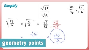 Geometry Points: Square Root in the Denominator (Rationalize the Fraction)