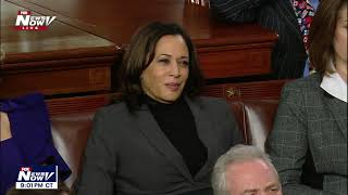 THE LOOK: Kamala Harris & Dems NOT HAPPY while Trump talks about illegal immigrants