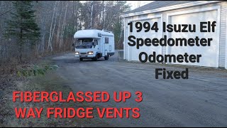 Athlete Statistics 1994 JDM Isuzu Elf speedometer & Odometer / Fiberglassed up 3 way fridge vents