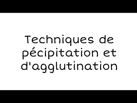 Vidéo: Différence Entre Les Réactions De Précipitation Et D'agglutination