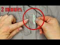 How to fix a hole in a jacket in 2 minutes  repair clothes
