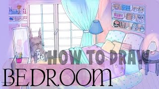 anime bedroom draw background manga