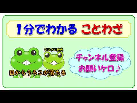【目からうろこが落ちる】ことわざの意味と例文＠ケロケロ辞典　◆動画で1分！ 記憶に残る♪