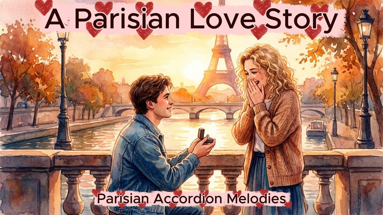 💖Pure Romantic Love Story in Paris: Relaxing Instrumental Accordion for Peace История Любви и Релакс
