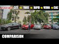 2020 Honda City vs Ciaz vs Verna vs Rapid vs Yaris Comparison | Hindi | MotorOctane