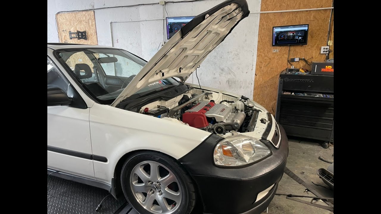 AWD K24a NITROUS HONDA CIVIC DYNO TUNE YouTube
