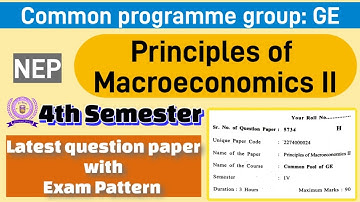 Principles of Macroeconomics-2 du sol 4th semester question paper #solquestionpaper #dusolexam #pyq