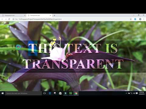Awesome transparent text effect with HTML and CSS Web design tutorial||Coding Room||