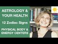 ASTROLOGY & YOUR HEALTH: 12 ZODIAC SIGNS - PHYSICAL BODY & ENERGY CENTERS